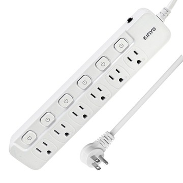 KINYO  六開六插延長線 6尺