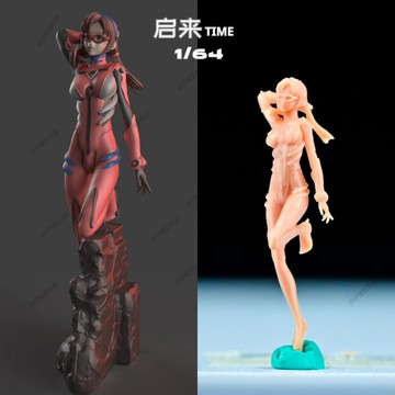 【台灣出貨】✨限時下殺 微縮小人偶福音戰士真希波美女兵人戰鬥裝1/64小比例模型塗裝白模