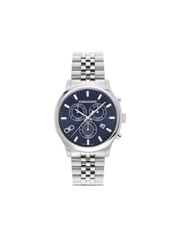 Ferragamo - Duo Chronograph Q 42mm - men - Sapphire Crystal/stainless steel - One Size - Blue