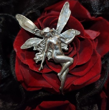 1988-1989英國伯明翰製小仙女純銀胸針(有 Hallmark)聖誕禮盒