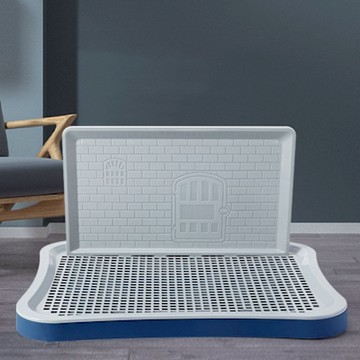 寵愛有家 狗用品狗廁所中小型犬平板帶牆網格狗廁所-特大