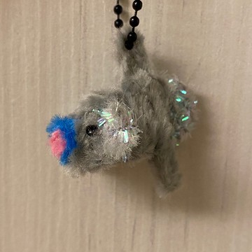 怪樂翻車魚吊飾5cm bear灰-毛根扭扭棒手作/娃娃寵物玩偶/mola