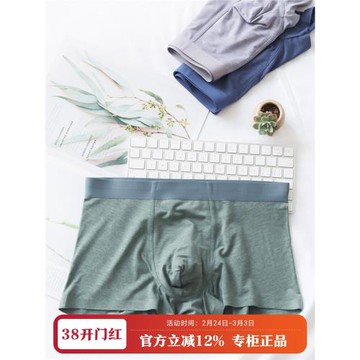 男士內褲柔軟莫代爾男平角褲一片式棉質面料無痕舒適輕薄透氣短褲