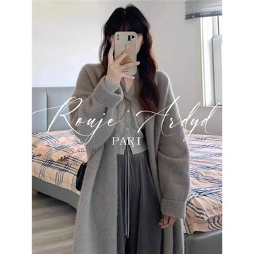 Rouje Ardyd浣熊絨毛衣長款外套