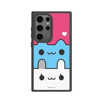 Galaxy S24 Ultra SolidSuit 黑 - 貓貓蟲咖波 Bugcat Capoo - 咖波兔兔疊疊樂