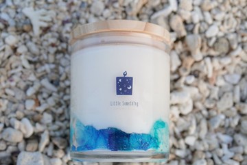 海洋療癒—香氛蠟燭。海浪容器蠟燭