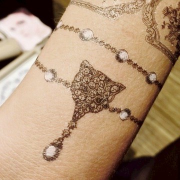 狐狸珠寶 -2入紋身貼紙 原創手繪設計