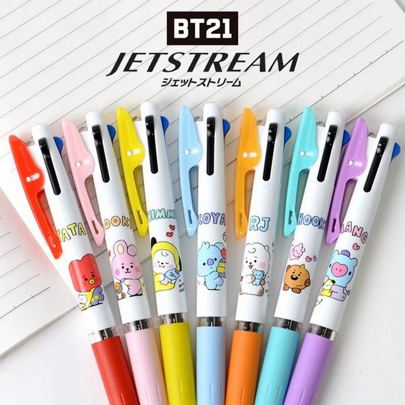 Bt21 3色ボールペン ジェットストリーム Bt21 かわいい 黒 赤 青 0 5mm 韓国 人気 おしゃれ キャラクター グッズ 筆記用具 高校 中学 通販 Lineポイント最大get Lineショッピング