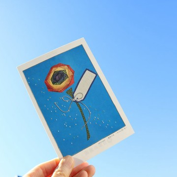 【贈品】贈送或擺飾皆宜♪ 明信片 ★七彩花朵～傾注心意於吊牌～