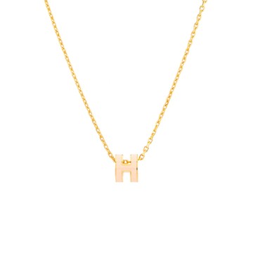 Hermes Pop H Mini項鍊(偏膚色粉紅/金) (H147992F E7)