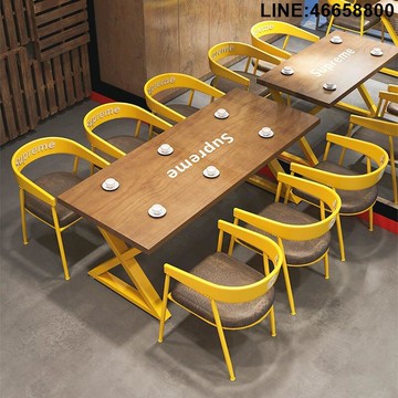 公司貨 免運速發 開立發票 餐廳桌椅組合 商用桌椅 飯店餐桌鐵藝工業風奶茶店桌椅組合酒吧咖啡廳清吧甜品店圖書館