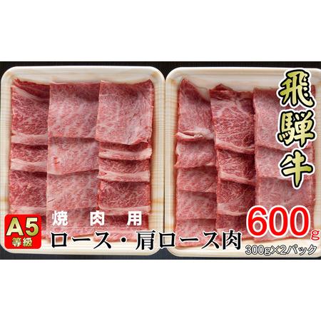 ふるさと納税 牛肉 飛騨牛 焼き肉 セット ロース 又は 肩ロース 600g 黒毛和牛 A5 美味しい お肉 牛 肉 和牛 焼肉 BBQ バーベキュー  【岐阜県.. 岐阜県揖斐川町