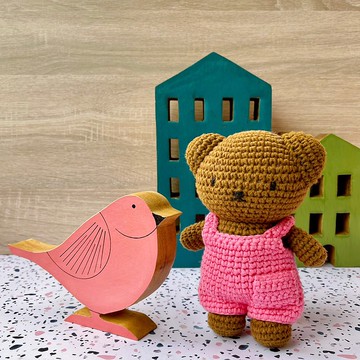 荷蘭 Just Dutch | Boris 編織娃娃和他的新桃紅吊帶褲