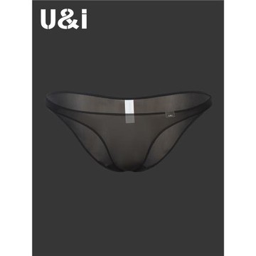 U&I性感三角褲女薄微透明彈力冰絲比基尼UI日系無痕女士低腰內褲