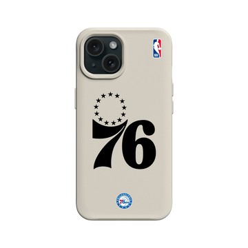 iPhone 15 SolidX 貝殼灰 - NBA - B&W-費城76人 Philadelphia 76ers B&W