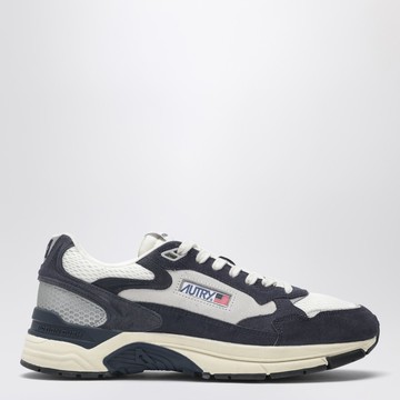 Hyperway sneakers in blue and silver mesh and suede