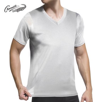 【Crocodile】鱷魚吸濕排汗短袖運動衫(3件組)_吸濕排汗_男內衣_圓領衫 -慈濟