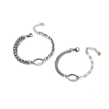 [鋼飾] 專屬的承諾情侶手鍊組 / Exclusive Commitment Couple Bracelet Set