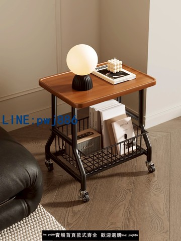 【物美價廉】沙發邊幾可移動客廳小推車置物架帶輪奶油風小茶幾家用簡易小桌子