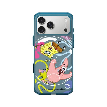 iPhone 17 Pro Max Clear (相機按鈕) 夜幕藍 - 海綿寶寶 SpongeBob - 一起玩耍