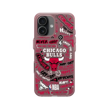 iPhone 17 Clear (相機按鈕) 晶醺玫 - NBA - 塗鴉系列-芝加哥公牛 Chicago Bulls - Graffiti