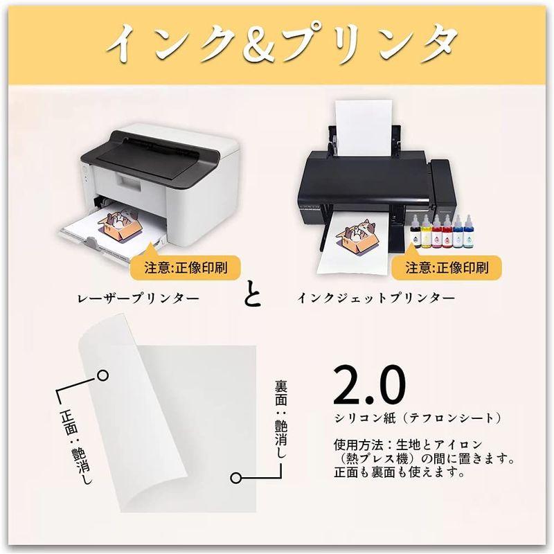 TransOurDream 真正の転写シートアイロンプリントシート 黒・濃色生地用 A4 20枚 インクジェットレーザープリンタ兼用 熱転