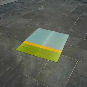 ikehiko日本池彥藺草地毯bicolor 191250cm幾何色塊摩登風格 清爽透氣不黏膩