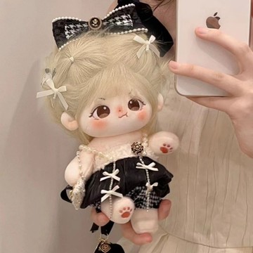 9棉花娃娃 交換禮物 正版20cm棉花娃娃 一整套棉花娃娃 炸毛娃娃 網紅玩具 扎頭發星座娃娃