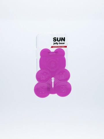 [Purple] Jelly Bear Clear iPhone Case
