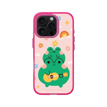 iPhone 16 Pro Clear 粉漾桃 - Niniwanted - Frogs Ukulele
