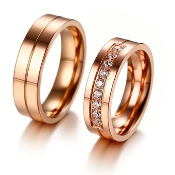 《316小舖》今天特價【C524】(優質316鈦鋼戒指-簡約時尚情侶戒指尾戒指鑽戒情人對戒銀戒玫戒金戒子女戒男戒防水戒)