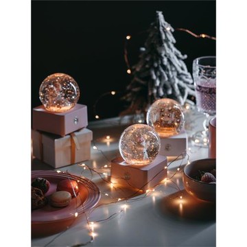 新年音樂盒飄雪水晶球天空之城八音盒女孩小女生兒童生日禮物擺件