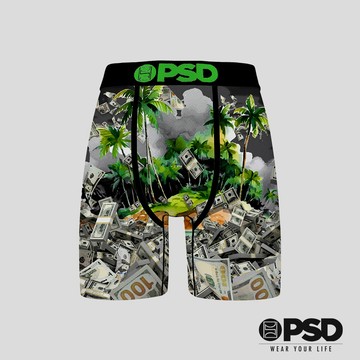 【PSD Underwear 官方旗艦店】 MONEY- 平口四角褲 -金錢島-綠色