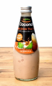 ココナッツミルクドリンク タイティー ナタデココ入り ‐ Coconut Milk Drink Thai Tea With Nata de coco    バジルシード