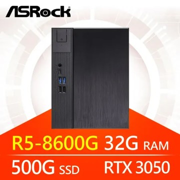 華擎系列【小律音劍】R5-8600G六核 RTX3050 小型電腦(32G/500G SSD)《Meet X600》