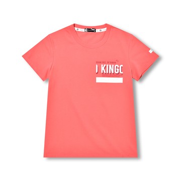KINGO女款｜粉色印花短袖T恤612145