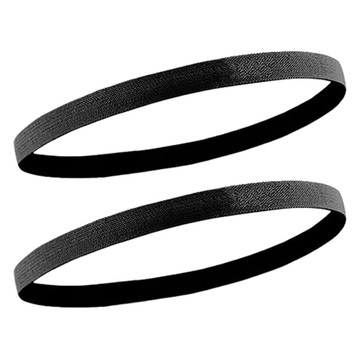 Itgom 吸汗纖細運動髮帶 黑色 2入  寬 1.2cm x 週長 50cm  2個