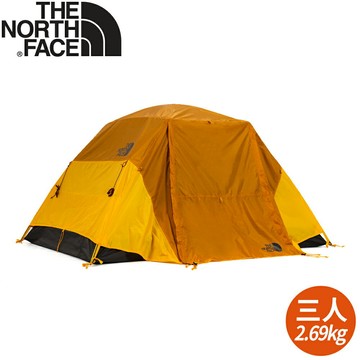 【The North Face 3人鋁合金帳蓬2.69KG《黃》】52VJ3QM/戶外帳篷/露營帳篷/四季帳