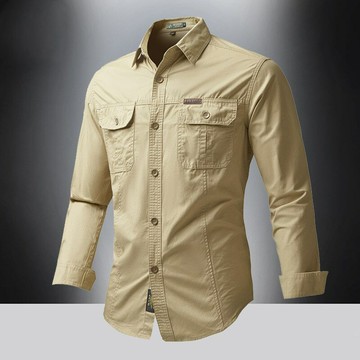 【巴黎精品】現貨+預購 襯衫長袖上衣-英倫春季軍裝寬鬆男裝8色a1fa38