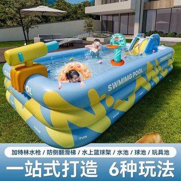 充氣游泳池兒童家用泳池加厚可折疊戶外戲水池成人庭院大型泳池