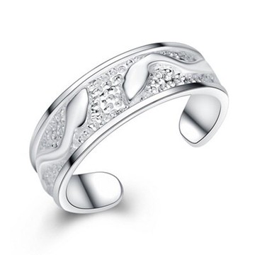 現貨+預購 925純銀戒指鑲鑽銀飾-優雅樹葉花紋七夕情人節生日禮物女配件73an110【獨家進口】【米蘭精品】