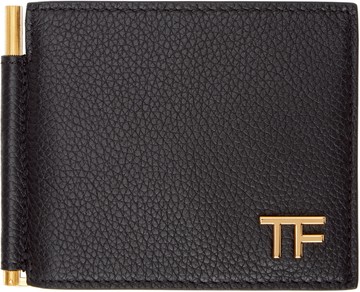 TOM FORD 黑色 Grain Leather Money Clip 钱包