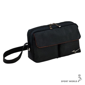 Mizuno 美津濃 斜背包 側背包 台灣製 黑【運動世界】1FTDD00409