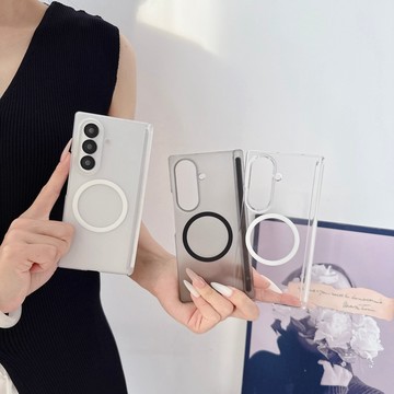 超薄磨砂磁吸單中軸铰链保護殼 簡約創意時尚防摔殼 適用 Galaxy zfold 7 zfold 6 5 4 3 升級款