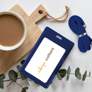 【史代新文具】珠友 NA-50087-03 藍色 直式 雙層證件繩套組/證件套繩組