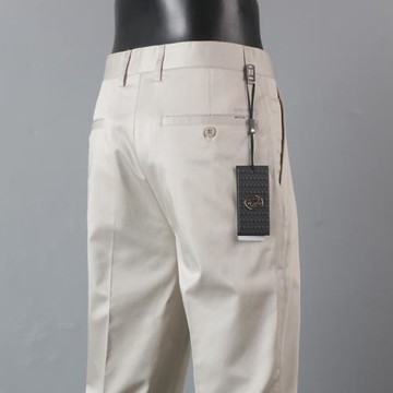 撤柜新款米白色商務休閑褲男士寬松直筒長褲冰絲男褲夏季薄款褲子