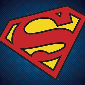 華納DC 無框掛畫 限量壁畫掛畫 超人 logo 40X40CM