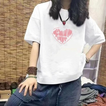 台灣现貨100%純棉上衣 短袖 棉t 大碼女裝 上衣女 t恤 短t 女裝 美式復古上衣 印花T恤 上衣 oversize