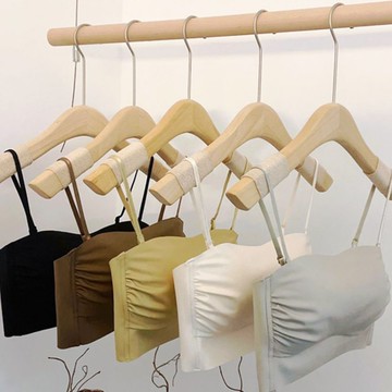 【Amhome】一體杯抹胸無痕聚攏內衣U型美背隱形百搭簡約可拆卸肩帶# 117561(現貨+預購)