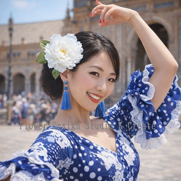 純白牡丹髮飾 U 型簪 純白 白色 花 髮飾 發表會 花飾 浴衣 弗洛勒斯 佛朗明哥 舞蹈 廣告文案